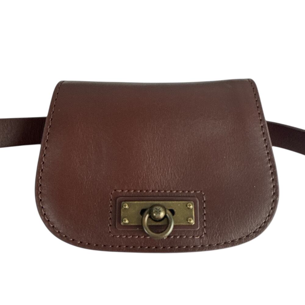 Frye Women’s Leather Belt Bag Dark Brown Small Medium Waist Pack NEW